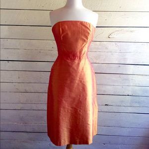 Silk strapless formal dress